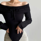 Boogzel Apparel Y2K Off-Shoulder Knit Top, view 4