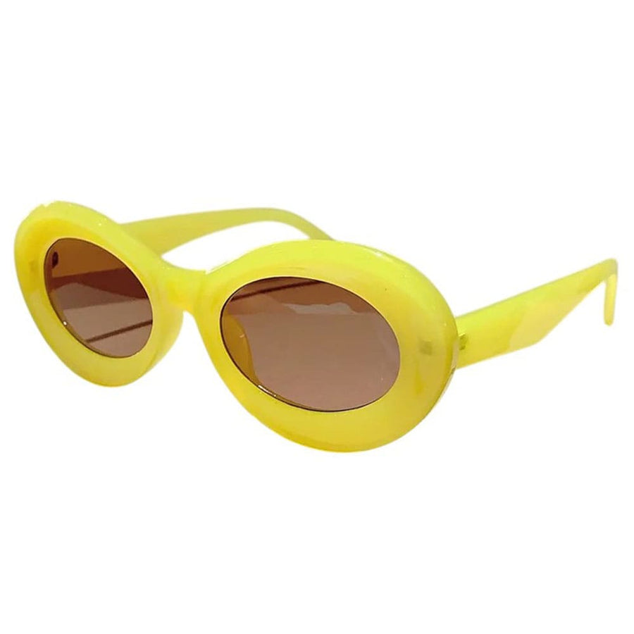 Boogzel Apparel Y2K Oval Chunky Frame Sunglasses