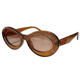 Boogzel Apparel Y2K Oval Chunky Frame Sunglasses, view 4