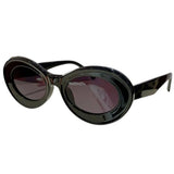 Boogzel Apparel Y2K Oval Chunky Frame Sunglasses, view 5