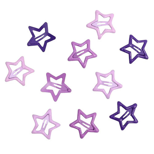 Boogzel Apparel Y2K Pastel Star Hair Clips Set