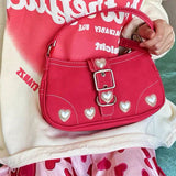Boogzel Apparel Y2K Pearl Heart Bag, view 2