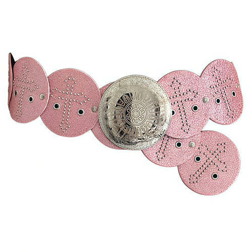 Boogzel Apparel Y2K Pink Cross Oversized Belt