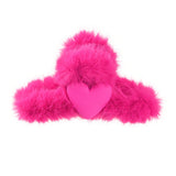 Boogzel Apparel Y2K Pink Fuzzy Hair Claw, view 3