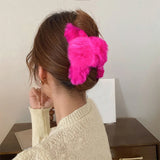 Boogzel Apparel Y2K Pink Fuzzy Hair Claw, view 5