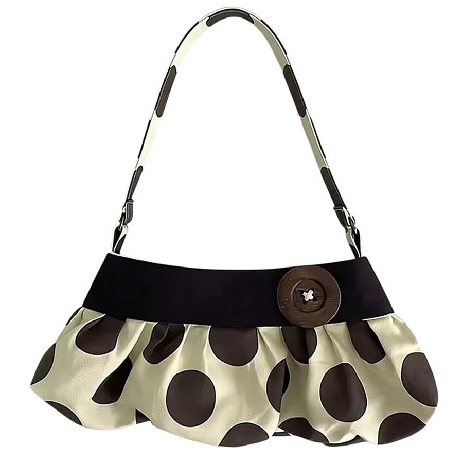 Boogzel Apparel Y2K Polka Dot Ruched Bag