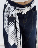 Boogzel Apparel Y2K Polka Dot Statement Ribbon Belt, view 2
