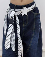Boogzel Apparel Y2K Polka Dot Statement Ribbon Belt, view 4