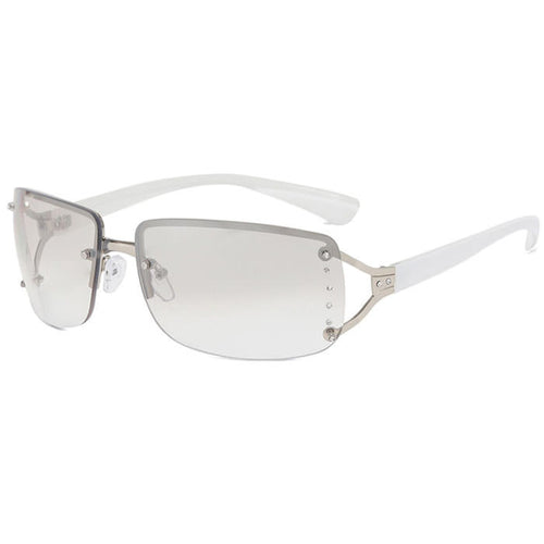 Boogzel Apparel Y2K Rectangle Rimless Glasses