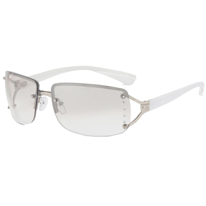 Boogzel Apparel Y2K Rectangle Rimless Glasses