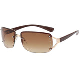 Boogzel Apparel Y2K Rectangle Rimless Glasses, view 2