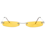Boogzel Apparel Y2K Rectangle Skinny Sunglasses, view 2