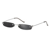 Boogzel Apparel Y2K Rectangle Skinny Sunglasses, view 3