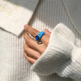 Boogzel Apparel Y2K Rhinestone Acrylic Ring, view 5