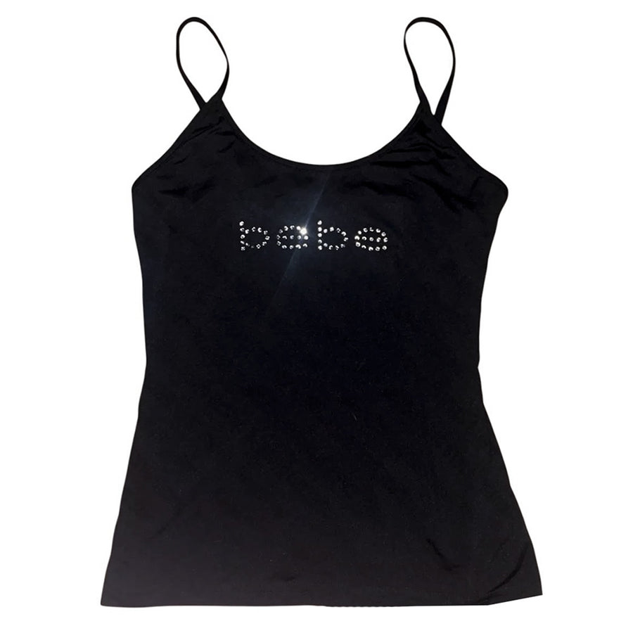Boogzel Apparel Y2K Rhinestone Bebe Tank Top