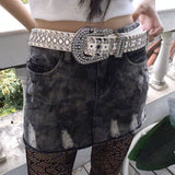 Boogzel Apparel Y2K Rhinestone Belt, view 4