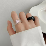 Boogzel Apparel Y2K Rhinestone Chunky Ring, view 5