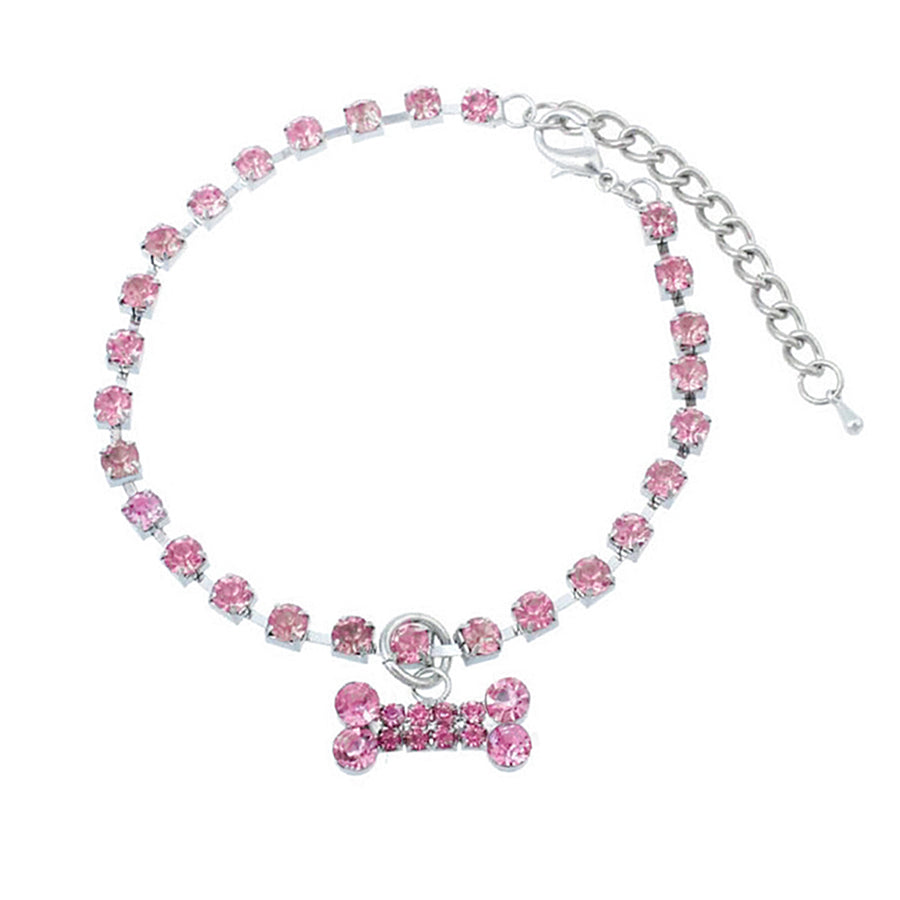Boogzel Apparel Y2K Rhinestone Dog Bone Bracelet