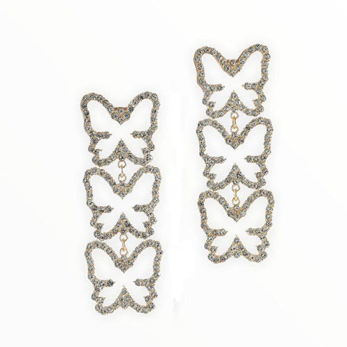 Boogzel Apparel Y2K Rhinestone Drop Earrings