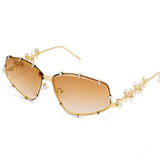 Boogzel Apparel Y2K Rhinestone Rimless Sunglasses, view 5