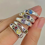 Boogzel Apparel Y2K Rhinestone Ring, view 2