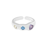 Boogzel Apparel Y2K Rhinestone Ring, view 4