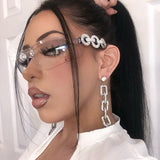 Boogzel Apparel Y2K Rhinestone Sunglasses, view 3