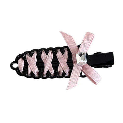 Boogzel Apparel Y2K Ribbon Bow Hair Clip