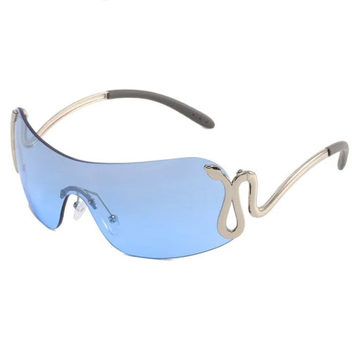 Boogzel Apparel Y2K Snake Rimless Sunglasses