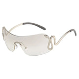 Boogzel Apparel Y2K Snake Rimless Sunglasses, view 3