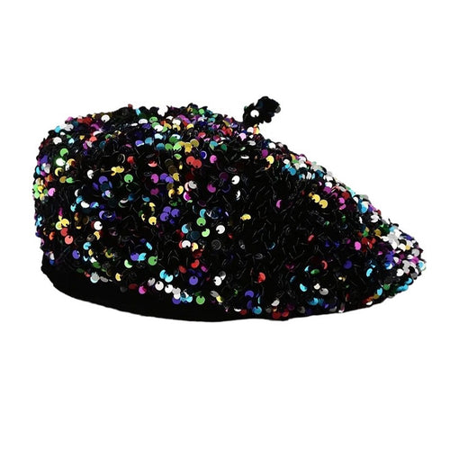 Boogzel Apparel Y2K Sequin Beret Hat