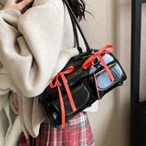 Boogzel Apparel Y2K Shoulder Bag With Bows, view 3