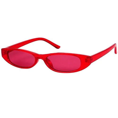 Boogzel Apparel Y2K Skinny Oval Sunglasses