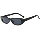 Boogzel Apparel Y2K Skinny Oval Sunglasses, view 3