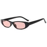 Boogzel Apparel Y2K Skinny Oval Sunglasses, view 6