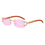 Boogzel Apparel Y2K Square Frameless Sunglasses, view 3