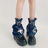 Boogzel Apparel Y2K Star Denim Leg Warmers, view 2