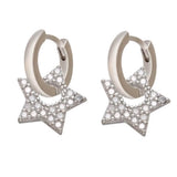 Boogzel Apparel Y2K Star Drop Hoops Earrings, view 2