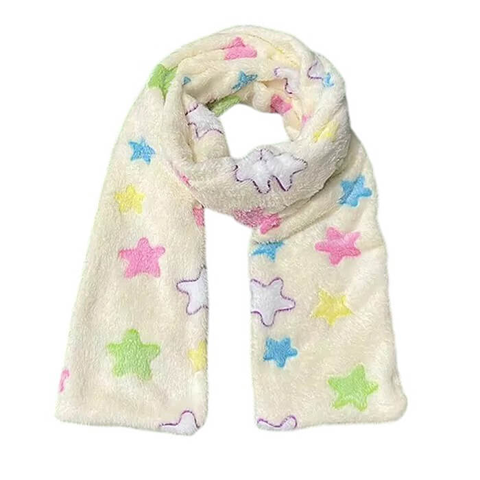 Boogzel Apparel Y2K Star Fluffy Scarf