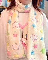 Boogzel Apparel Y2K Star Fluffy Scarf, view 4