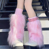 Boogzel Apparel Y2K Star Fuzzy Leg Warmers, view 2