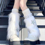 Boogzel Apparel Y2K Star Fuzzy Leg Warmers, view 3