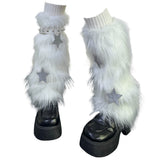 Boogzel Apparel Y2K Star Fuzzy Leg Warmers, view 4