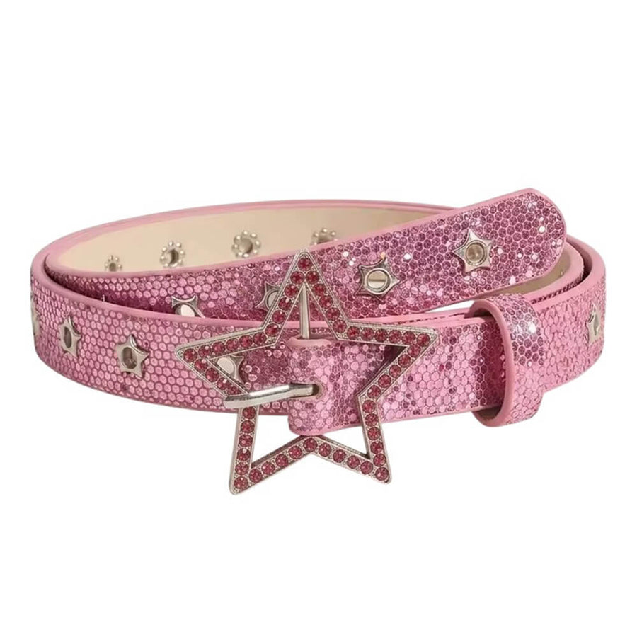Boogzel Apparel Y2K Star Girl Rhinestone Belt