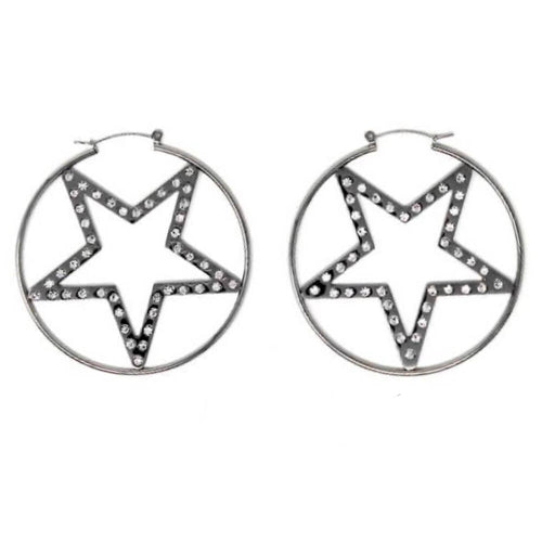 Boogzel Apparel Y2K Star Hoop Earrings