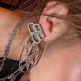 Boogzel Apparel Y2K Star Hoop Earrings, view 3