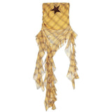 Boogzel Apparel Y2K Star Plaid Asymmetric Tube Top, view 2