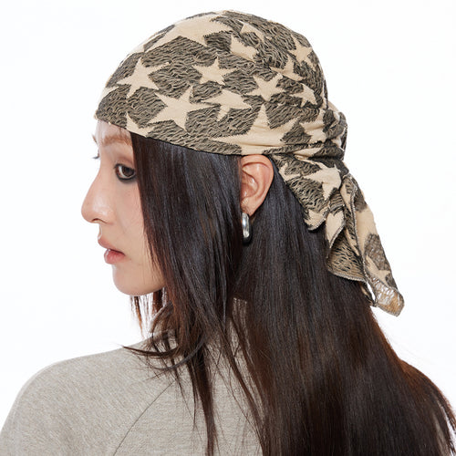 Boogzel Apparel Y2K Star Print Bandana Headscarf