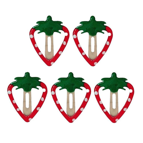 Boogzel Apparel Y2K Strawberry Hair Clips Set