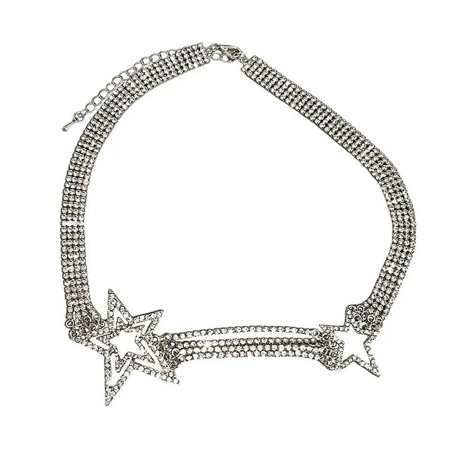 Boogzel Apparel Y2K Style Crystal Star Necklace